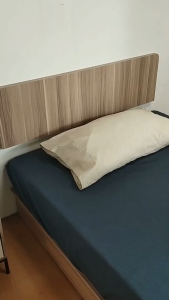 KIRANA Iowa - Ranjang Dipan Kayu Rangka Tempat Tidur Divan Putih Modern Minimalis 140 x 200