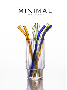 Trendy Transparent Bendable Glass Straw High Borosilicate Heat Resistant Colored Straw for Coffee Juice Milk Tea from Mainland China