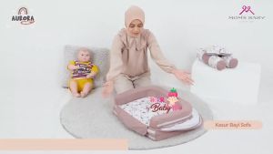 Moms Baby Kasur Bayi Sofa + Kelambu Bantal Guling Baby Mattress Berry Baby