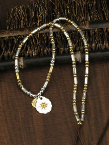 สร้อยคอลูกปัดรูปแอปเปิ้ลลูกปัดเงินรูปวัวงานประณีตแบบสะพานสูงเครื่องประดับยอดนิยมแบบเดียวกันกับ ouhao เงินแท้925