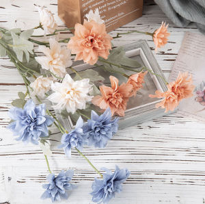 Hoa Thược Dược Hoa Giả Cao Cấp 1 Cành 5 Bông Hoa Cành Hoa Khô Lụa Decor Trang Trí Nhà Cửa Văn Phòng Để Bàn Hoa Lụa Trang Trí Phòng Khách Cửa Tiệm Phụ Kiẹn Chụp Ảnh