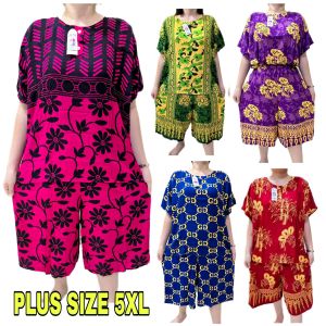 BAJU BATIK JUMBA 5XL 1SET SHIRT & PANT WITH GOOD QUALITY