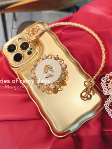 Luxurious Stand Phone Case for iPhone 14 pro Max 13 Mini 12 11 Gold Soft Shell Full Cover Protective Case for Women