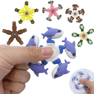 Italian Brainrot Tung Deformed Fidget Spinner Chain Toy Antistress Hand Spinner Vent Toy Adult Stress Relief Fidget Sensory Gyro