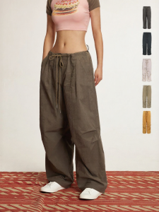 Ariseism | American Retro Loose Low Waist Casual Work Pants
