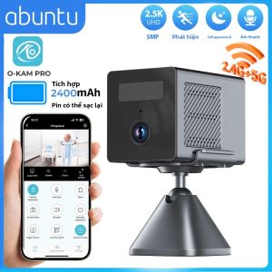 Camera An Ninh Mini Wifi 5MP Giám Sát Không Dây Băng Tần Kép 2.4G/5G Trong Nhà Với Pin 2400mAh Phát Hiện Con Người Điều Khiển Ứng Dụng O-KAM PRO