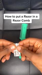 Pet Hair Comb Cutter Trimmer SIKAT PISAU kucing Razor Comb Manual Pet Hair Trimmer Cutting Comb Brush with 2 Blades