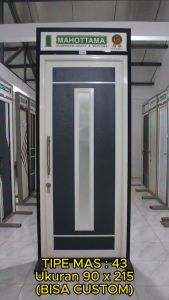 Pintu Aluminium Rumah Utama Minimalis 80 x 200 Doors Modern Bisa Custom MAS43 - Mahottama