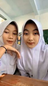 Hijab Anak Sekolah Kaos/Jilbab Bordir Rabani KW/Kerudung Serut Pita Size S M L XL