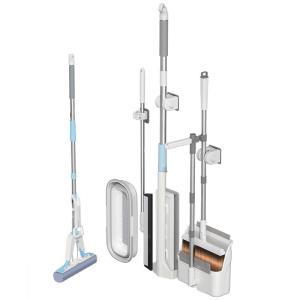 Hand-Free Wash Broom Sweeping Set Three-Piece Household New 2025 Model Water Scraper Broom Dustpan Set for Living Room