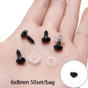 20/30/40/50 Sets/Bag Doll Eye and Nose Accessories Doll Handmade Accessories DIY Acrylic Triangle Thread Accessories 1 Eye+1 Lea