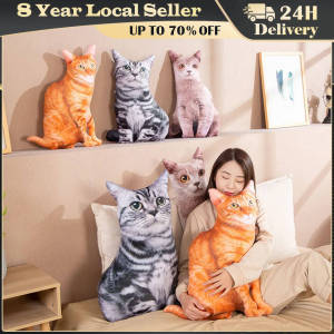 3D Cat Figures Pillows Soft Simulation Cat Shape Cushion Sofa Decoration Throw Pillows Cartoon Plush Toys Friend Kids Gifts