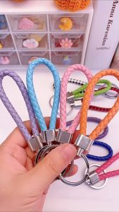 Keychain Gantungan Kunci Tali Anyaman Kepang Serbaguna / Ganci Kulit Braided Mini Mobil PH C1198