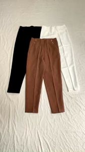 Quần baggy nữ cạp liền công sở khóa sau lưng quần tây nữ lưng cao đi làm đi học