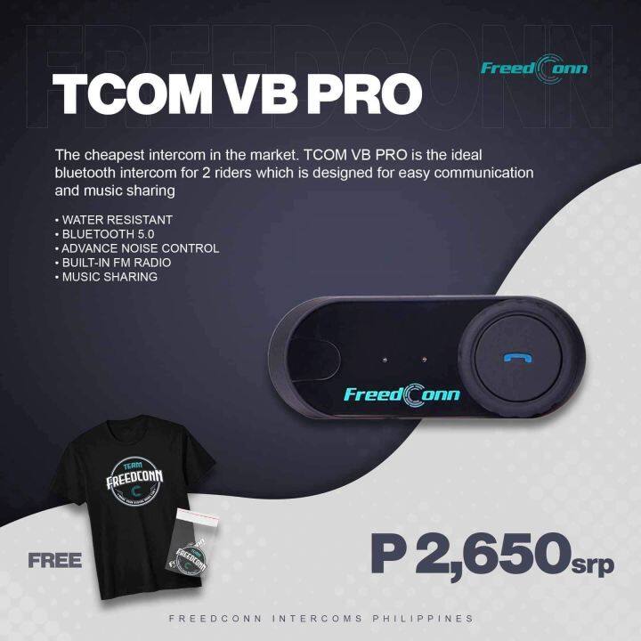 Tcom VB Pro Intercom Freedconn 1yr warranty Lazada PH