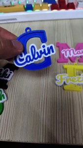 Custom 3D Printed Name Keychain | Personalized Letter Keychain | Cute Bag Charm Gift