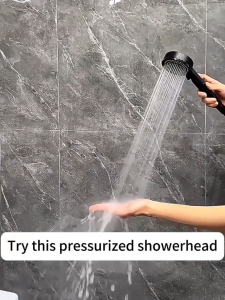 4 In1 Black/Silver Shower Set With Angle Valve 2 Way High Pressure Shower For Bathroom Shower Head