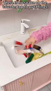 Punch-Free Bathroom Organizer Rack Wall Mounted Kitchen Storage Space Saver Reusable Suction Cup Toi