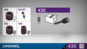 [ GH HARDWARE ] DREMEL 430 Sanding Band 6.4mm 60 Grit -  2pcs/pkt