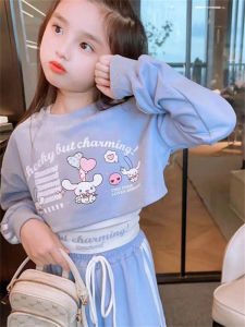 Bộ Quần Áo Dễ Thương Cho Bé Gái Mùa Xuân Thu 2025 Bộ Đồ Trẻ Em Thời Trang Mới Nhỏ Dễ Thương Bộ Đồ Chó Gấu Bông Cotton Pha Polyester