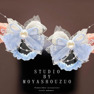 Elsa Style Hair Accessories for Girls Butterfly Knot Headband Childrens Hair Ties Elastic Hair Bands Little Girls Hair Accessories