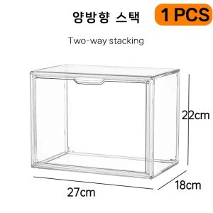 Clear Display Box for Fingures Clear Acrylic Foldable Toy Display Case for Figurines and Blind Box Dolls Action Figure Organizer