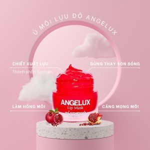 Ủ môi lựu đỏ Angelux 10ml mặt nạ ủ môi dùng thay thế son bóng giúp hồng môi giảm khô môi hàng chính hãng