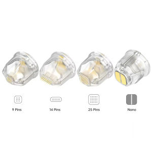 10pcs Disposable Needle Cartridge For Bio Pen Q2 Replacement 9pins 14pins 25pins Nano Cartridges Titanium Needles Massaage Tips