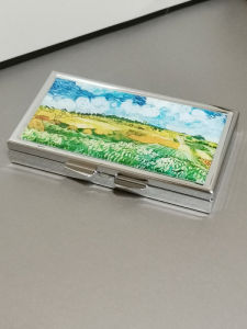 Mini Metal Portable Pocket Paint Separately Packed Case Toothpick Floss Cotton Swab Box Small Medicine Box Van Gogh Monet