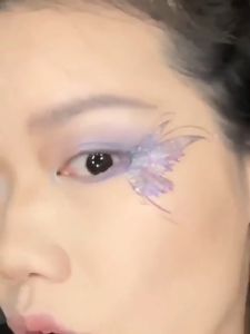 【SG Stock】Shiny Glittering Butterfly Tattoo Sticker Waterproof Eyes Face Stickers Body Art Fake Tattoos Dance Music Festival Makeup