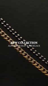 Emrys Necklace ALPHA: Kalung Rantai Real Titanium Anti Karat Pria Wanita