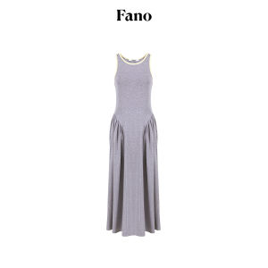 Fano | Đầm Hè Dạng A-line Không Tay Màu Đơn Giản Cổ Tròn