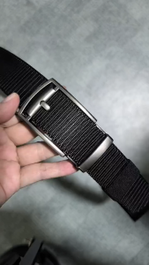 Auatic Bule Canvas Woven Belt Mens New 2025 Casual Sle Leather Belt Youth Faion Soft Surface Alloy Bule