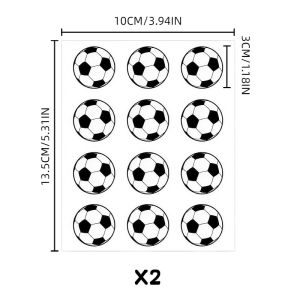 24/60pcs Soccer Stickers Football Party Favors Gift Bag Sealing Sticker for Boys Girls Prizes Kids Sports Party Decorations