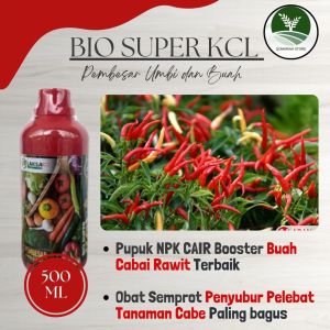 COD MURAH BIO KCL Pupuk Organik Cair Untuk Melebatkan Buah Cabe Rawit Paling Ampuh - Pupuk Super Penyubur Tanaman Cabe Terbaik - Obat Semprot Ajaib Booster Buah Cabe Rawit REKOMENDED