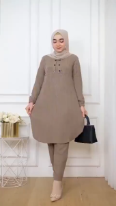 Satu Set ODETA: Setelan Wanita Terbaru Polos Premium