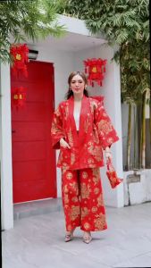 เสื้อคลุมลายมังกร ใส่ได้ทั้งช/ญ ใส่วันตรุษจีน เสื้อคลุมยูกะตะตรุษจีน