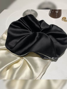 Jojo Wang Original Design High-End Silk Hair Accessories Wide Curling Hair Ropes and Headbands with Elastic Ends Korean Style