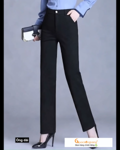 Quần nữ lưng cao ống đứng có big size Queenbe GLQ163 vải cotton co giãn 4 chiều thoáng và thấm hút tốt