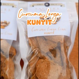 KUNYIT KERING ORIGINAL / KUNIR KERING / TUMERIC 100% ALAMI REMPAH JSR KUALITAS PREMIUM uk. SACHET