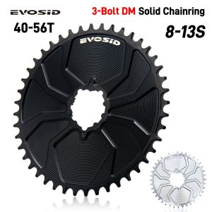 EVOSID Gravel Road Bike 3-Bolt Chainring Narrow Wide Teeth 0mm Offset 40T-56T Round Disc 8-13 Speed Chain Solid Disc