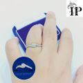 CINCIN PERAK ASLI SILVER WANITA 925 LAPIS EMAS PUTIH MODEL PERMATA FULL. 