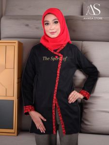 Baju Blazer Batik Larasati Srikandi 11 Hitam