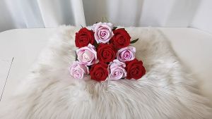 1pcs roses artificial flowers Simulated flower rose living room decoration simulated plastic flowers