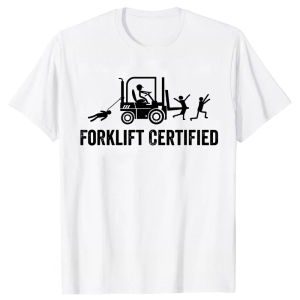 เสื้อยืดผ้าฝ้ายแท้สำหรับผู้ชายรุ่นล่าสุดสำหรับปี 2025 คนขับรถยกที่สนุกสนาน สวมใส่สบาย ระบายอากาศได้ดี คุณภาพสูง การเดินทางไปชายหาด งานปาร์ตี้