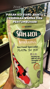 Pelet Sankoi 1Kg Spirulina - Makanan Ikan Koi Cepat Besar & Warna Cerah By Zeng Aquatic