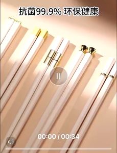 Shiok Living 🚀 Luxury Alloy Chopsticks Anti-Bacterial Mildewproof High-End Alloy Chopsticks