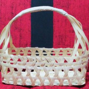 Keranjang anyaman bambu keranjang buah hampers serbaguna ukuran 30x10x10