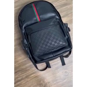 GLADIO Tas Ransel Pria Kirito Kulit Hitam Motif Elegan GLD002B5 Laptop Casual Backpack Keren Premium