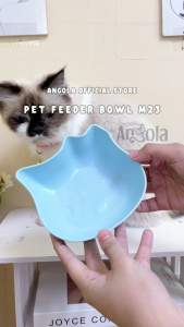 Angola Pet Feeder Bowl M23 Mangkuk Tempat Makan Kucing Anjing Hewan Peliharaan